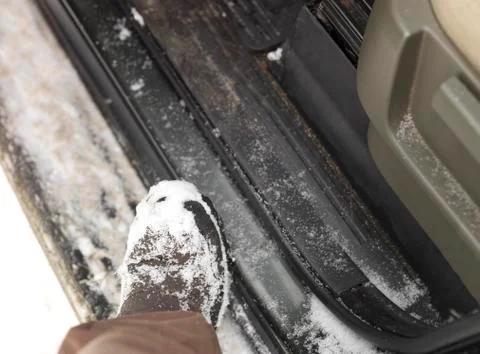 Boot In Snow 写真素材