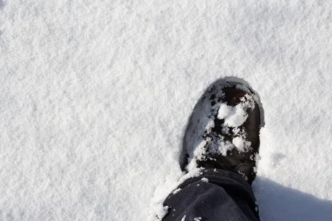 Boot in snow Stock Photos