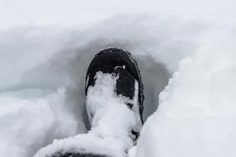 Boot in the snow Stock Photos