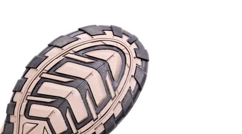 Boot sole on a white background. Stock Photos