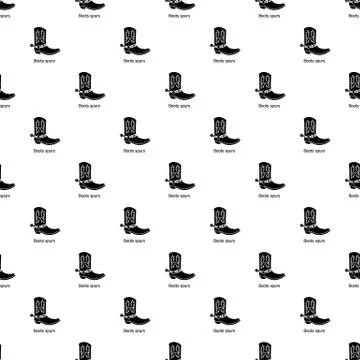 Boot spurs pattern vector seamless Illustrazione stock