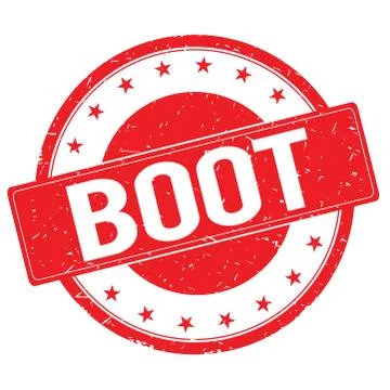 BOOT stamp sign red Stock Illustration