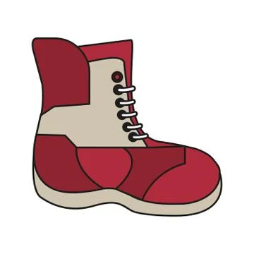 Boot of winter cloth design Stock Illustration