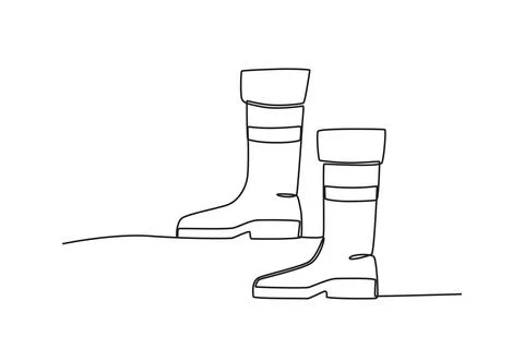 A boot for winter Stock Illustration