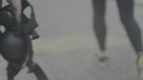 Bootcamp workout in nature Stock Footage 148330924