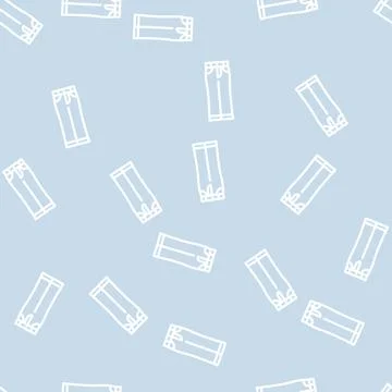 Bootcut pants clothes line vector seamless pattern Illustrazione stock