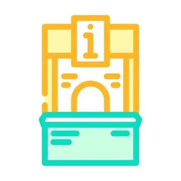 Booth information color icon vector illustration Stock Illustration