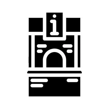 Booth information glyph icon vector illustration 스톡 일러스트