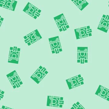 Booth information glyph vector seamless pattern 库存插图