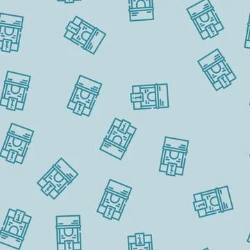 Booth information line vector seamless pattern 스톡 일러스트