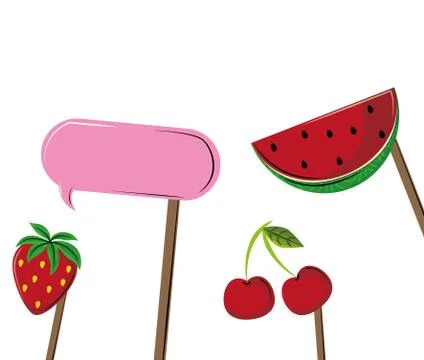 Booth prop party elements Stock Illustration