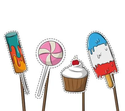 Booth prop party elements Stock Illustration