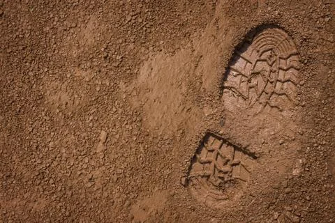Bootprint on mud Stock Photos