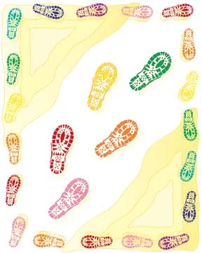Bootprints Stock Illustration