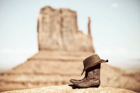 Boots and hat Foto stock