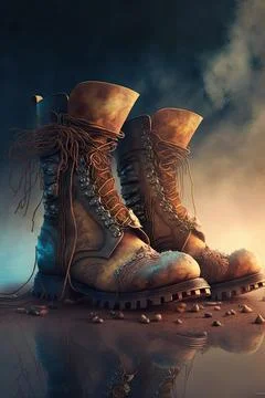 Boots of false tracks Stock Illustration