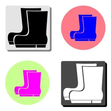 Boots. flat vector icon Stock Illustration