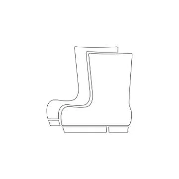 Boots. flat vector icon Stock Illustration