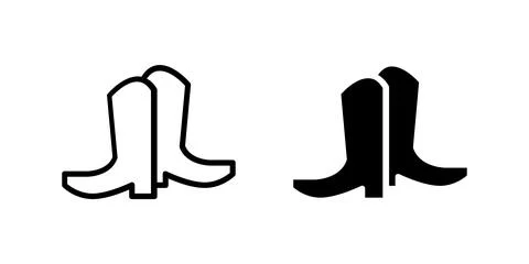 Boots icon set. Suitable for e-commerce websites, fashion apps, and online .. Stock Illustration