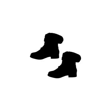 Boots icon. Simple style boots shop big sale poster background symbol. Boot.. Stock Illustration