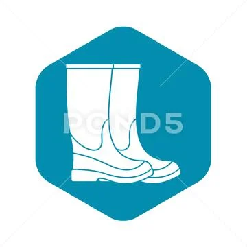 Boots icon, simple style Stock Illustration