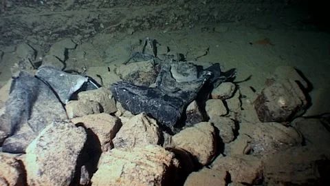 Boots Inside The Hold Of The Shipwreck Stock Footage 284911108