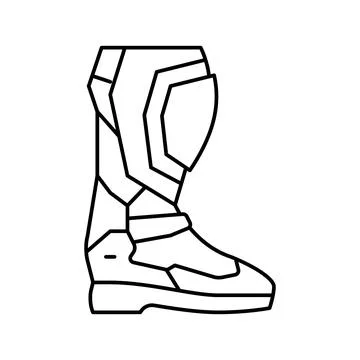 Boots motorcycle line icon vector illustration 스톡 일러스트