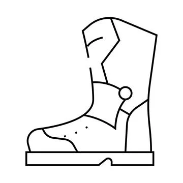 Boots motorcycle line icon vector illustration Stock Illustration