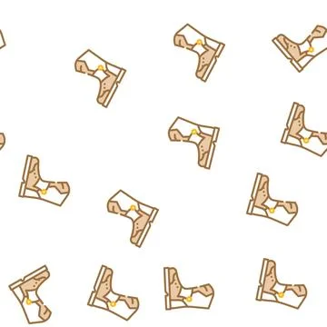 Boots motorcycle vector seamless pattern Illustrazione stock