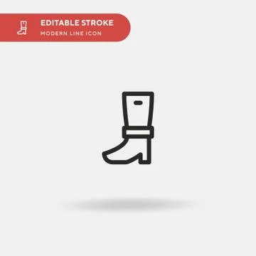 Boots Simple vector icon. Illustration symbol design template for web mobile  Stock Illustration