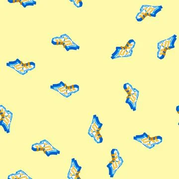 Boots ski mountain winter isometric icon seamless pattern Stock Illustration