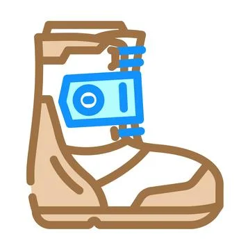 Boots snowboard color icon vector illustration Stock Illustration