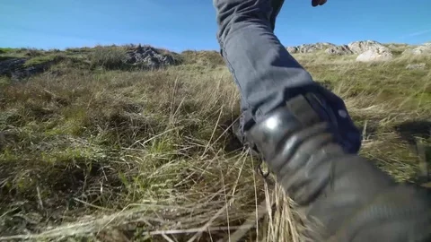 Boots. Walking. 4K Vídeos de archivo 77973247