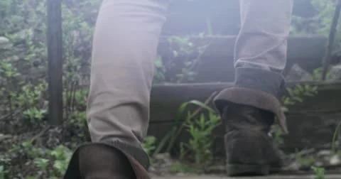 Boots walking - Outdoor trail Видео 12364622