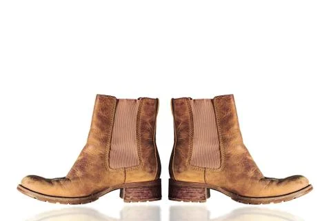 Boots on a white background. Stock Photos