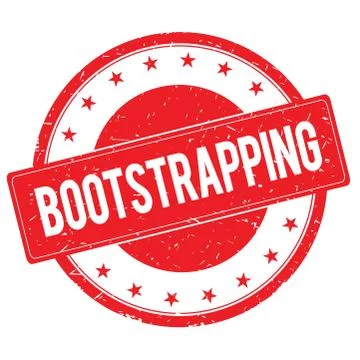 BOOTSTRAPPING stamp sign red Stock Illustration