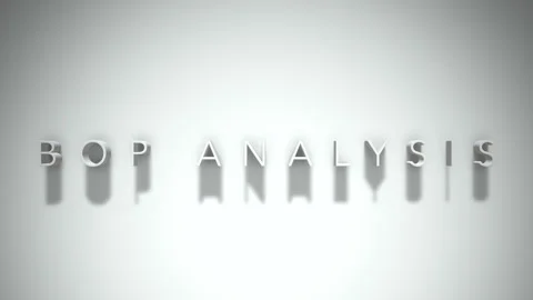 Bop analysis  3D title animation white text on a white background Stock-Footage 299636571