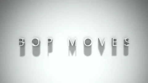 Bop moves 3D title animation with shadows on a white background Stock Footage 297568435