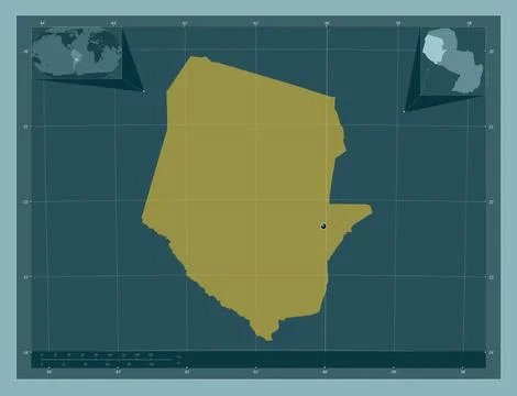 Boqueron, Paraguay. Solid color shape Stock Illustration