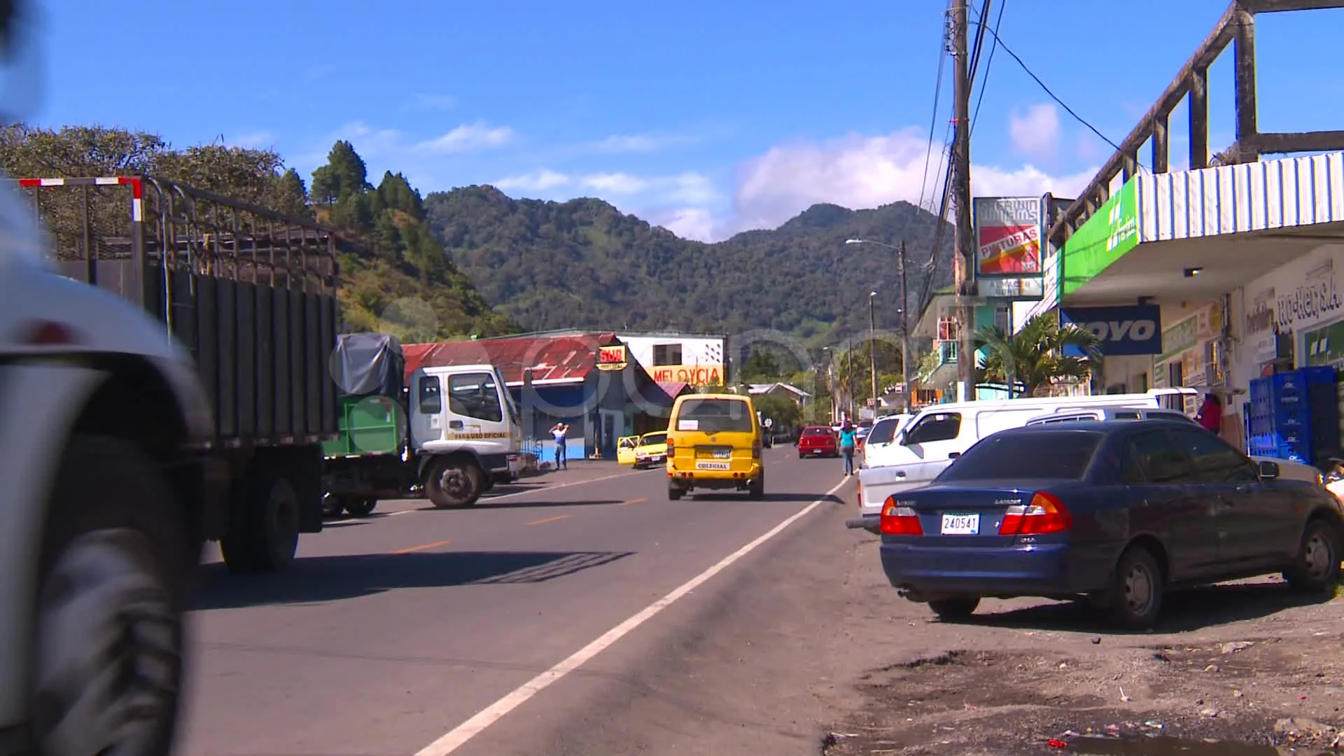 Boquete Panama, traffic in town centre