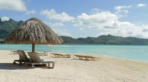 Bora Bora Beach Hut Stockbeeldmateriaal 21914528