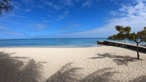 Bora Bora from beach to underwater TimeLapse Hyperlapse Stock Footage 101680456