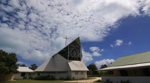 Bora Bora Church Timelapse Stock Footage 57972083