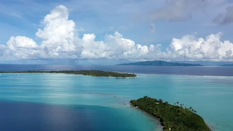Bora Bora Flight Timelapse Stock Footage 126682545