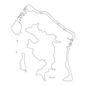 Bora bora island map symbol shape, travel web flat concept icon vector illust Stock Illustration