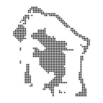 Bora bora island map symbol shape, travel web flat concept icon vector illust Stock Illustration