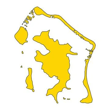 Bora bora island map symbol shape, travel web flat concept icon vector illust Stock Illustration
