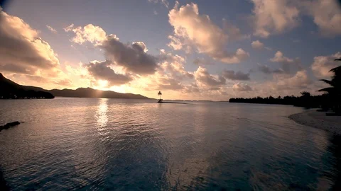 Bora Bora - Island Sunset | Stock Video | Pond5