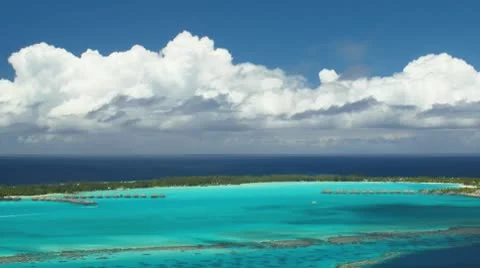Bora Bora Lagoon Time Lapse Stock Footage 8952945