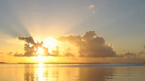 Bora Bora Lagoon Time Lapse Stock Footage 8952981